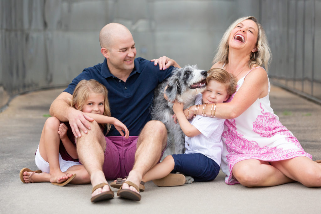 Iowa City family photos with dog - Jen Madigan