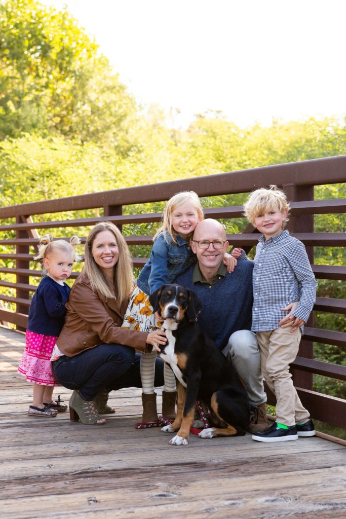 Fall family photos with new puppy - Jen Madigan
